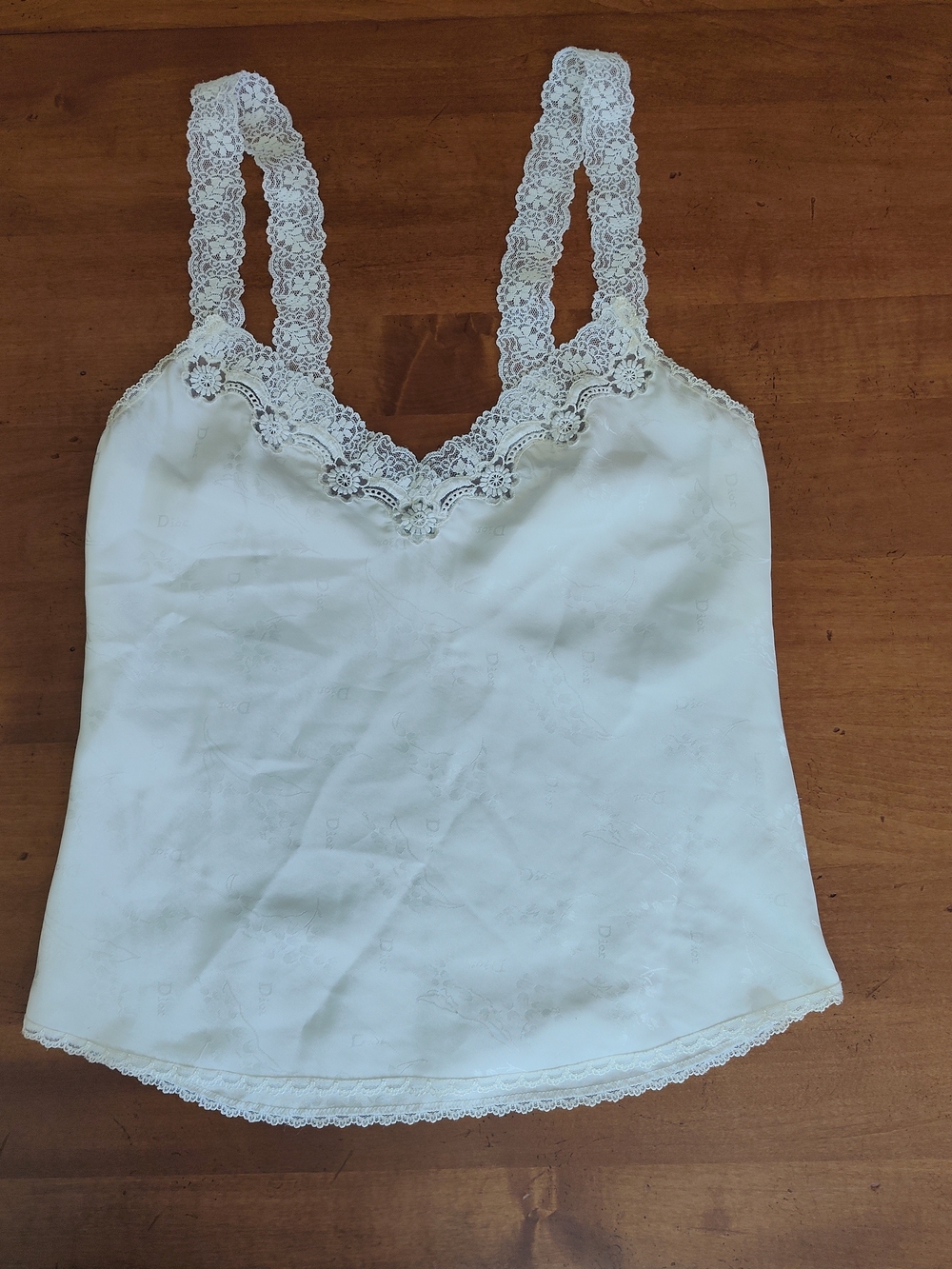 Vintage Lace Trim Ivory Pajama Top
